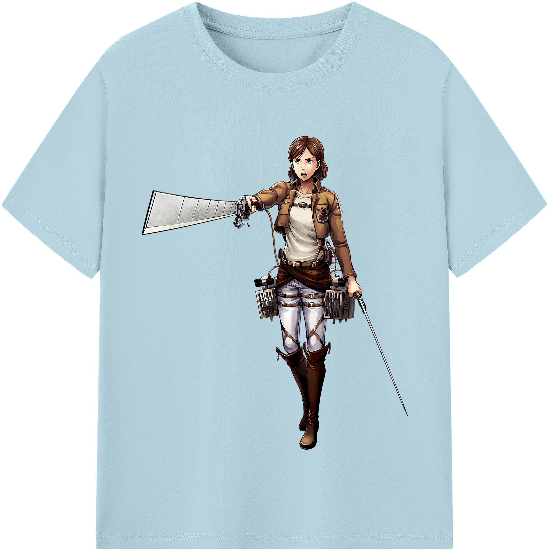 （画像用） 進撃の巨人 Attack on Titan 綿100％半袖Tシャツ（フロントプリント）